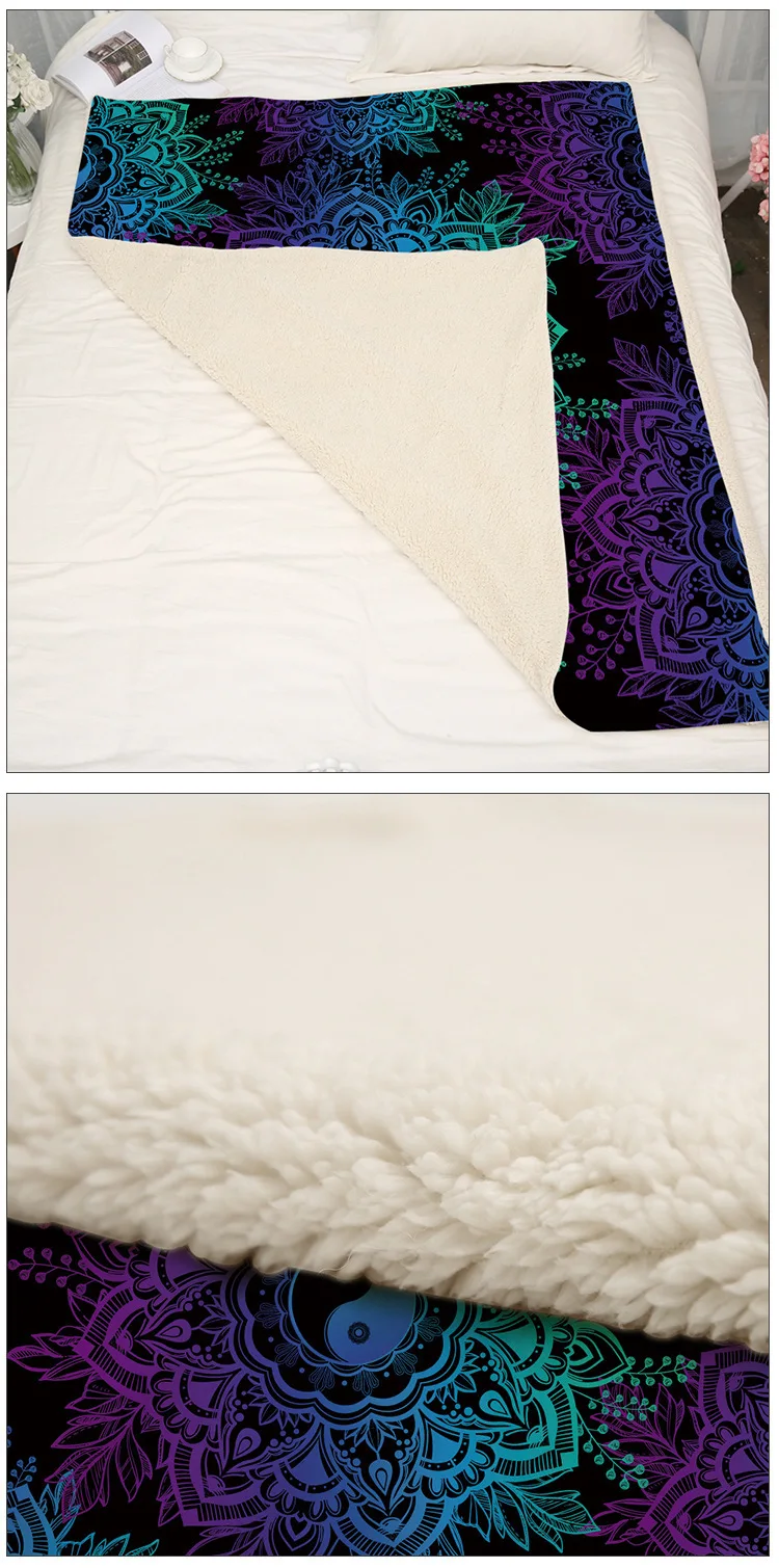 Диван подушка йога коврик одеяло кондиционер утолщенный двухслойный плюшевый 3d цифровой печати одеяло Taiji серии