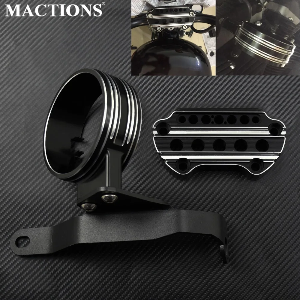 

Motorbike Instrument Bracket Motorcycle Side Mount Speedometer Relocation Cover For Harley Sportster 883 2004-2018 Aluminum