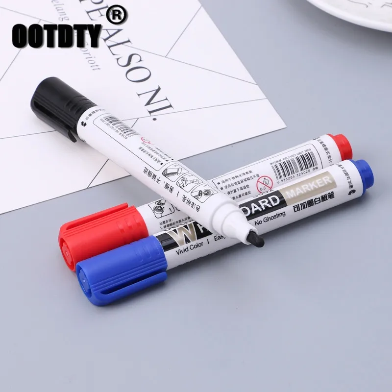 

1Pc Whiteboard Marker Pen Erasable Dry-Erase Sign Ink Refillable Office Supplies dropshipping