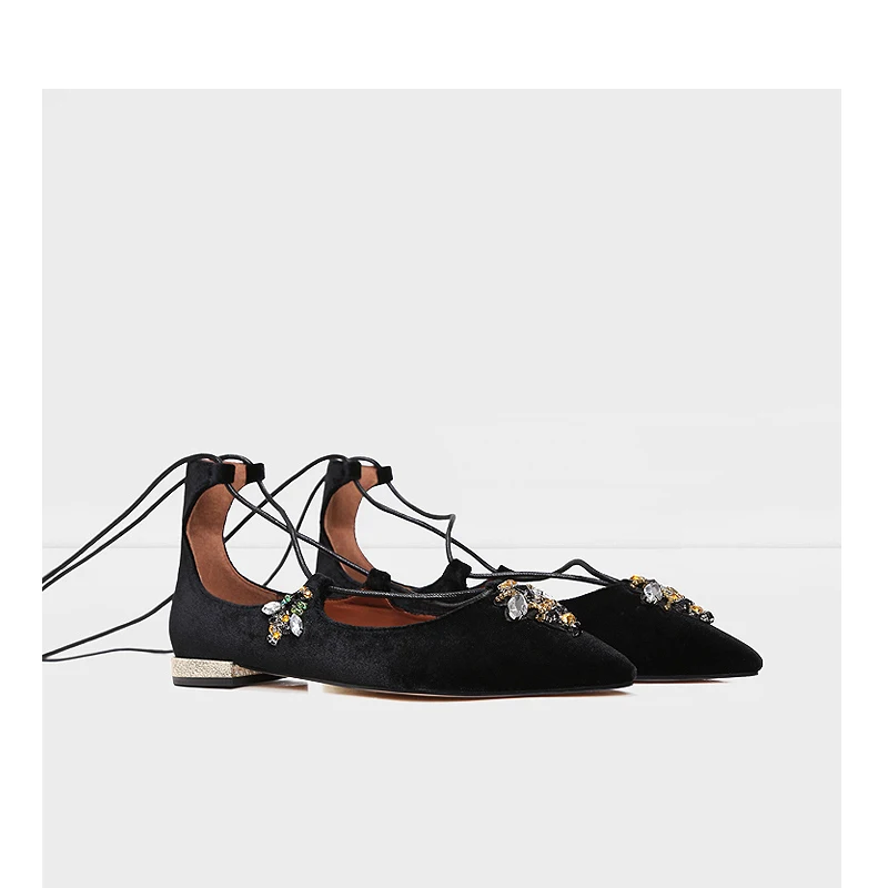 

New Arrival Fashion women flats shoes straps fashion crystal low heels shoes woman ladies flats casual daily shoes women