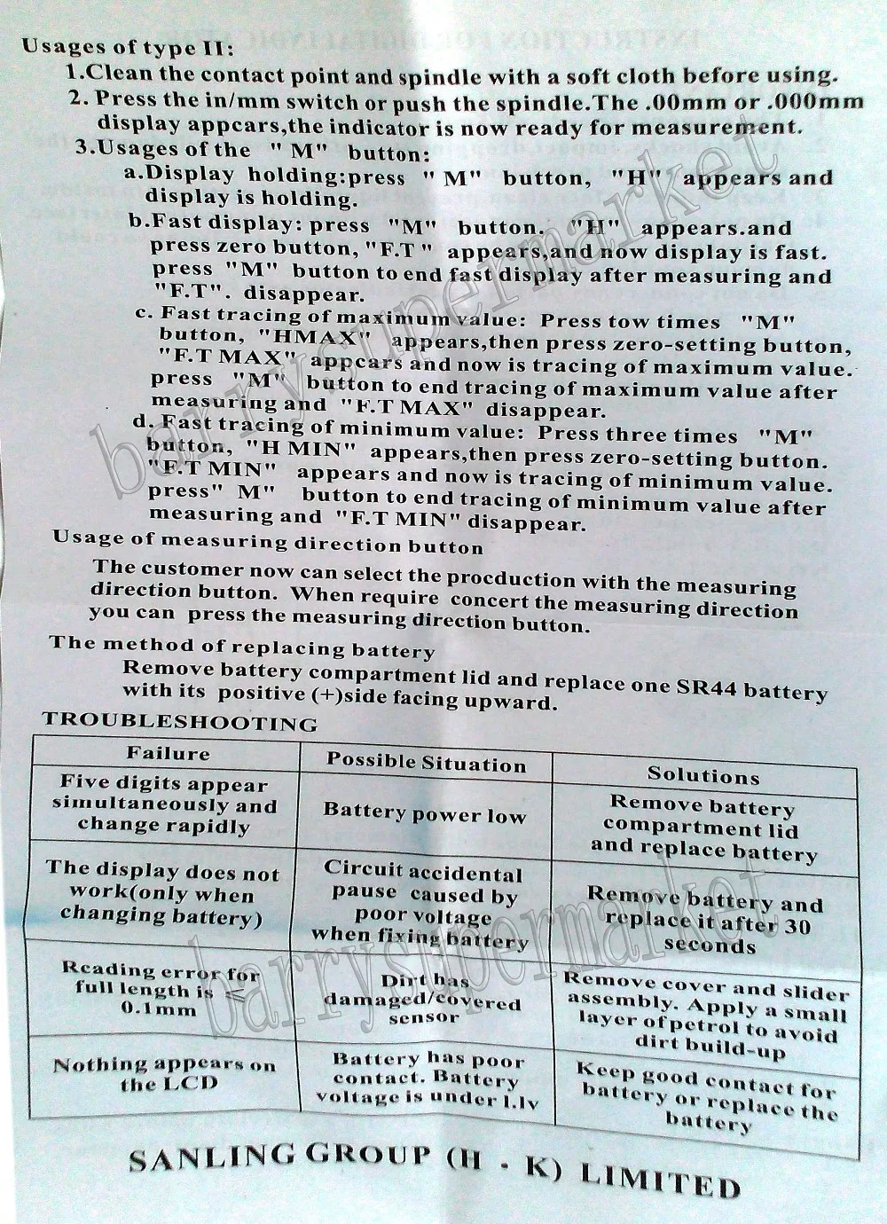 discagem, 0-12.7mm, 0.5 &, 0.01mm 0.0005