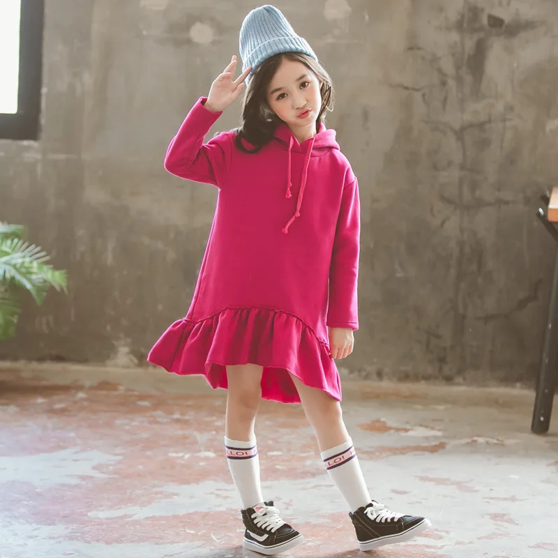 

2018 New Fall Baby Cotton Dress Winter Fishtail Girls Chroistmas Clothes Mother and Daughters Dresses Girls Ruffles Dress,#3704