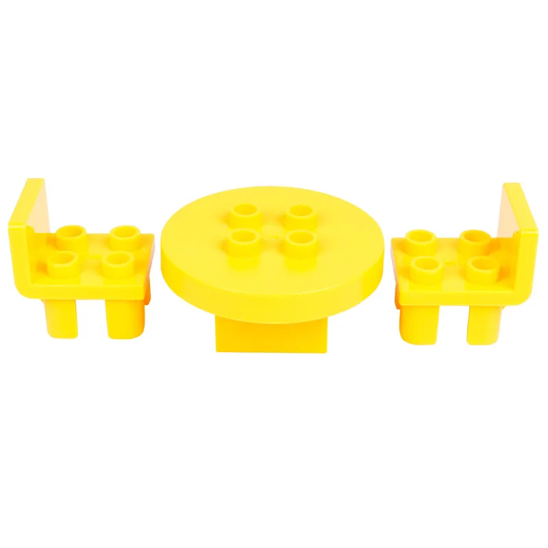 DIY Seesaw Building Blocks Bricks Accessories Home Furniture Sofa Bed Bath Compatible with Legoingly Duploe Toys for Children (20)