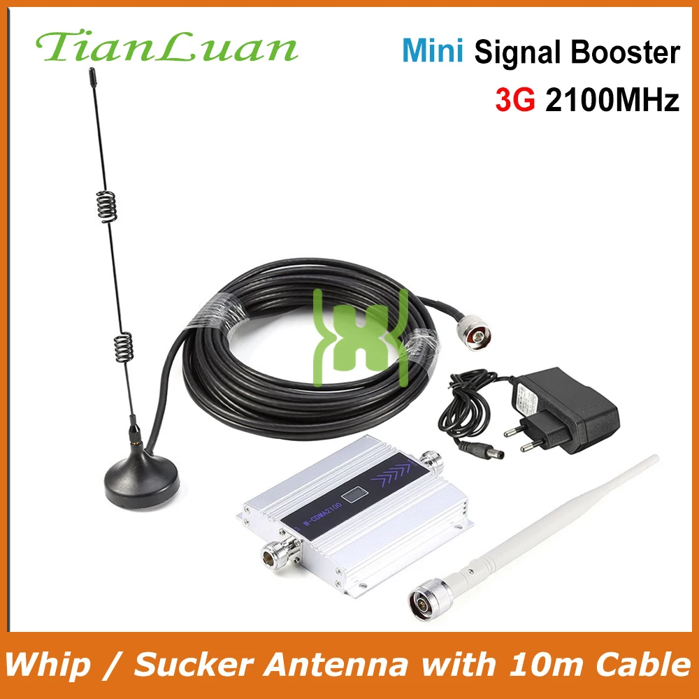 

TianLuan 3G W-CDMA 2100MHz Mobile Phone Signal Booster 3G 2100 MHz UMTS Signal Repeater Cell Phone WCDMA Amplifier with Antenna
