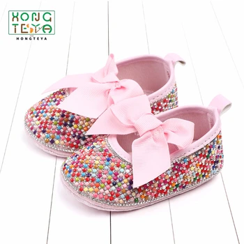 

Fashion Rhinestone baby shoes princess First Walkers bling Soft Sole Girls sneaker infant Butterfly-knot Moccasins