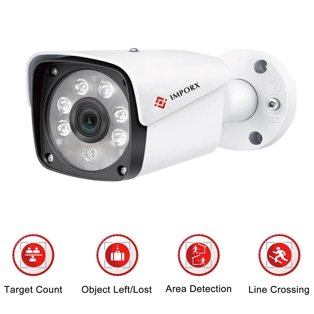 IMPORX HD 4CH 2MP POE Система безопасности комплект H.265 IP камера наружная
