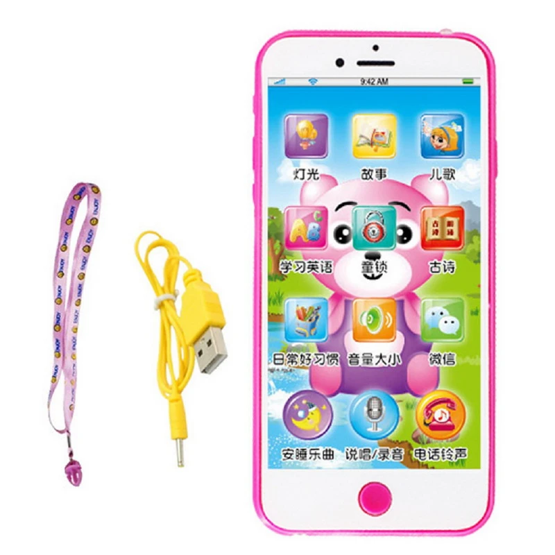 Bebe Telephone Jouet Jouets Educatifs Pour Enfants Anglais Langue Electronique Jouets En Plastique Enfant Mobile Telephone Aliexpress