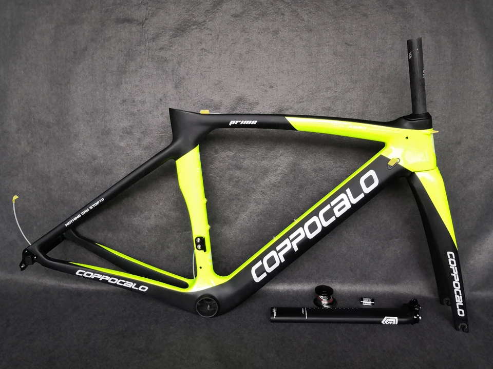Discount 2019 COPPOCALO Prime Carbon Frame BB386 Carbon Road Bike Frame cadre velo carbone route T1000 UD racing bicycle frameset 18
