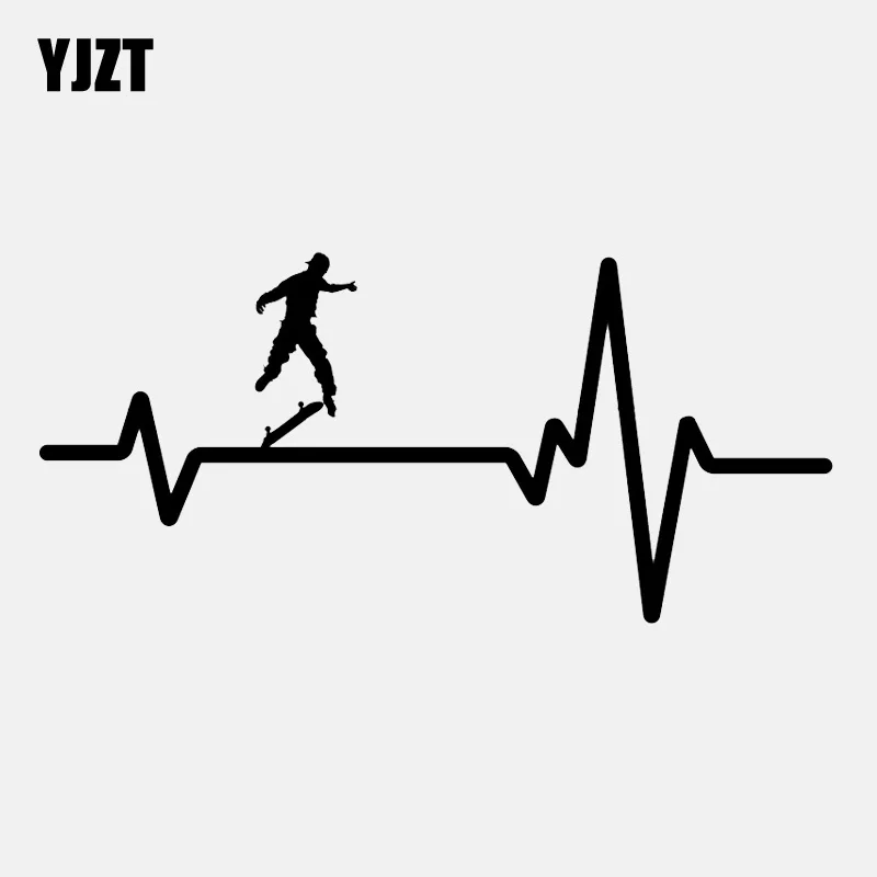 YJZT 16 см * 7 5 флип-наклейка для парня с эффектом старения сердцебиения виниловая