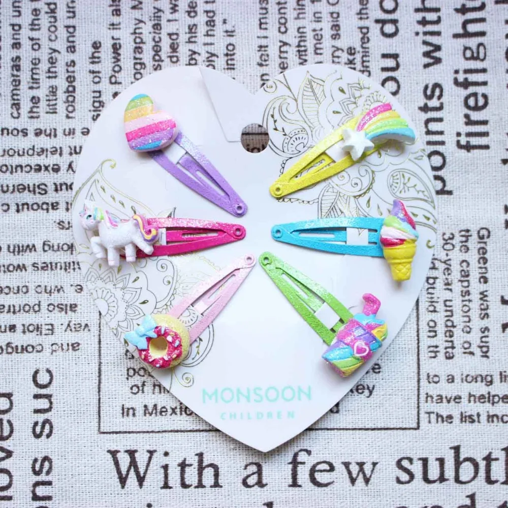 

Korean fashion hair accessories 6pcs/set resin animals&dolphin ocean hairpins glitter cute hair clips barrettes for little girls