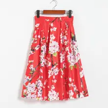 Zuolunouba летняя модная красная юбка с принтом сливы Harajuku платье с рюшами Женская мини-юбка