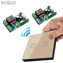 Vhome golden Wireless touch remote control panel 433MHZ &AC170-240V 5A Wireless receiver For Bedroom Ceiling Lights Wall Lamps