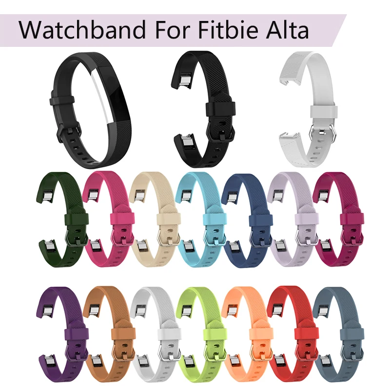 Силиконовый Классический наручный ремешок из искусственной кожи Для Fitbit Alta hr