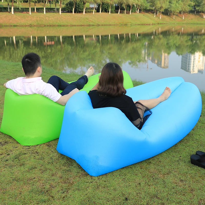 fast inflatable lazy bag air sofa nylon ultralight lay bag ...