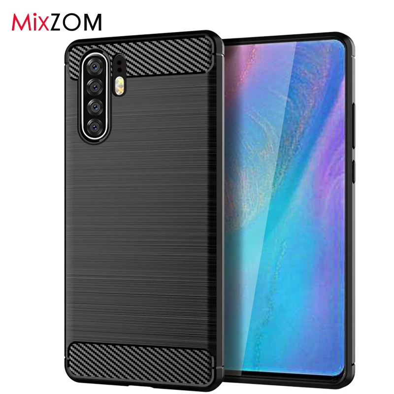 Mixzom для huawei p 30 P20/P20 Pro Чехол углеродное волокно силиконовый чехол-накладка из