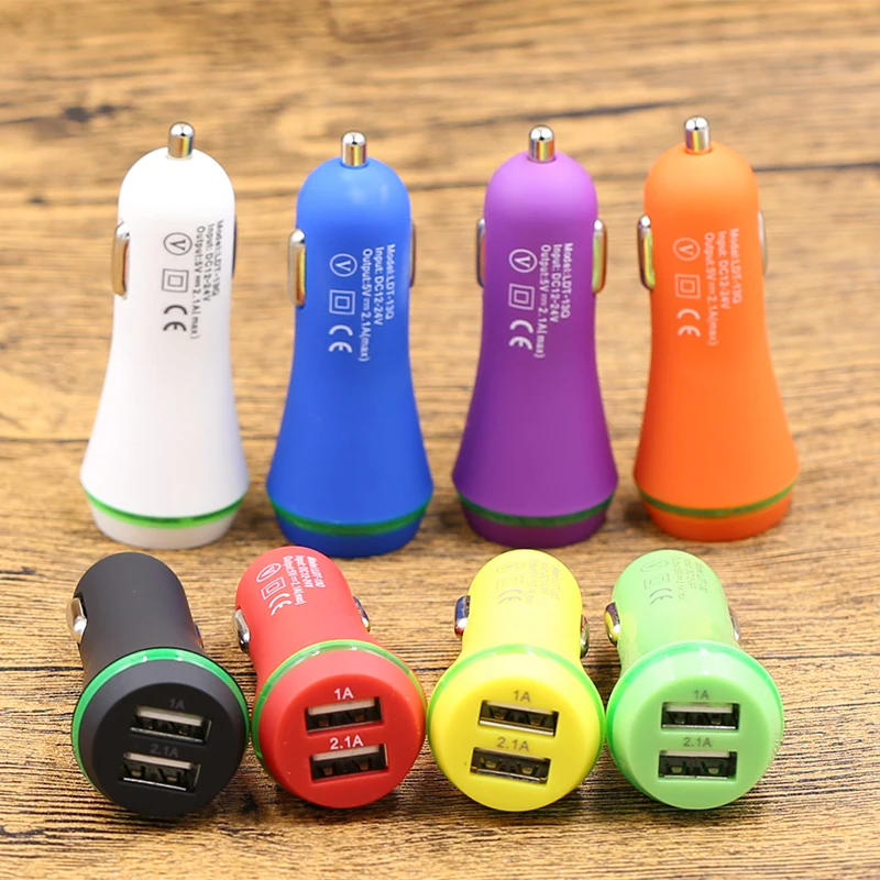 التخليص LED شاحن سيارة 2.1A سيارة-شاحن المزدوج منافذ USB مهايئ شاحن الهاتف للهاتف المحمول Xiaomi سامسونج فون التخليص LED شاحن سيارة 2.1A سيارة-شاحن المزدوج منافذ USB مهايئ شاحن الهاتف للهاتف المحمول Xiaomi سامسونج فون