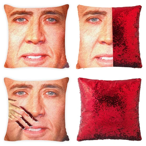 Подушка «Русалка» чехол Nicolas Cage Magic Pillowslip обратимая наволочка с блестками Декоративная Подушка Чехол Скрытая забавная