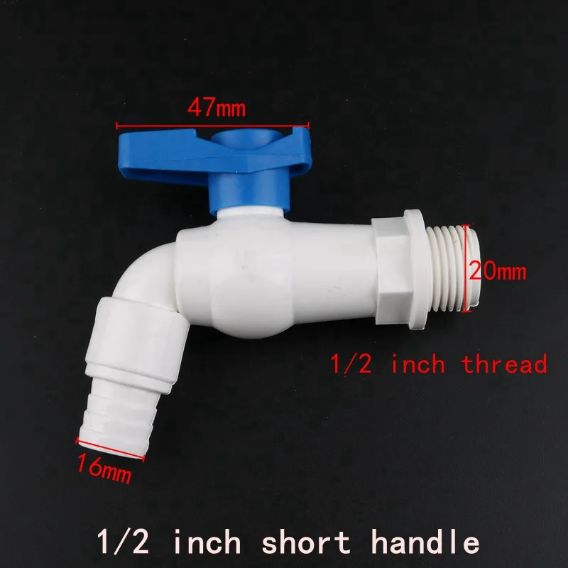 1 шт. 1/2 3/4 дюймов ПВХ наружная резьба кран клапан подключения к 16 мм мягкий 1/" 3/4" кран садовый оросительный шланг клапан для стиральной машины - Цвет: Коричневый