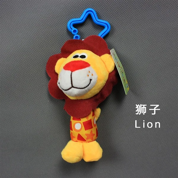 Lion Детские погремушки игрушки мультипликационных животных Плюшевые Ручные колокольчики Детские коляски Колыбель подвесная погремушка детские игрушки для младенцев - Цвет: Lion