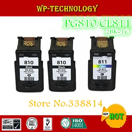 

2BK+1C,3 pieces Remanufactured ink cartridge suit for PG810 CL811,PGI810 CLI811 suit for Canon MP245/258/268/276/486/496/328/338