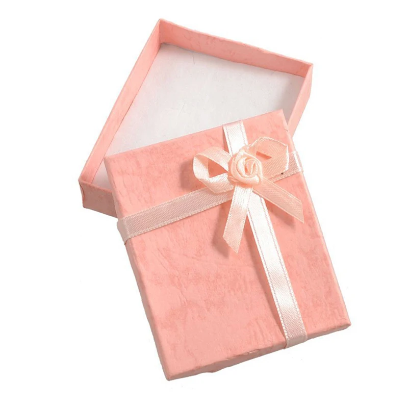 2 X Боути акцент картонные Чехол присутствует Коробки браслет держатель розовый персик