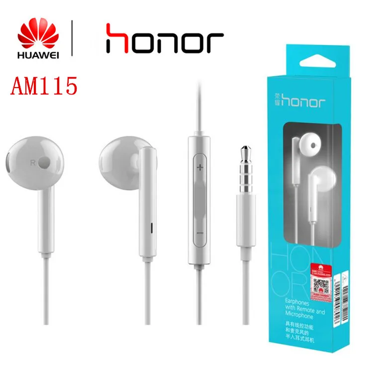 

Original Huawei Honor AM115 Earphone with Mic and Remote In-Ear earphone 3.5mm Jack for Smartphones