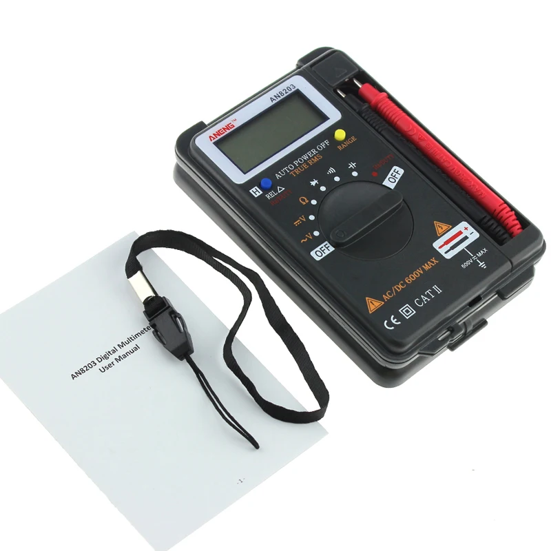 ANENG AN8203 True RMS мини цифровой мультиметр 4000 отсчетов тестер переменного напряжения