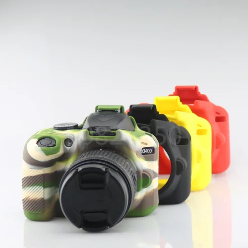 Nice Soft Silicone Rubber Camera Protective Body Cover Case Skin For Nikon D3400 Bag Lens bag | Электроника