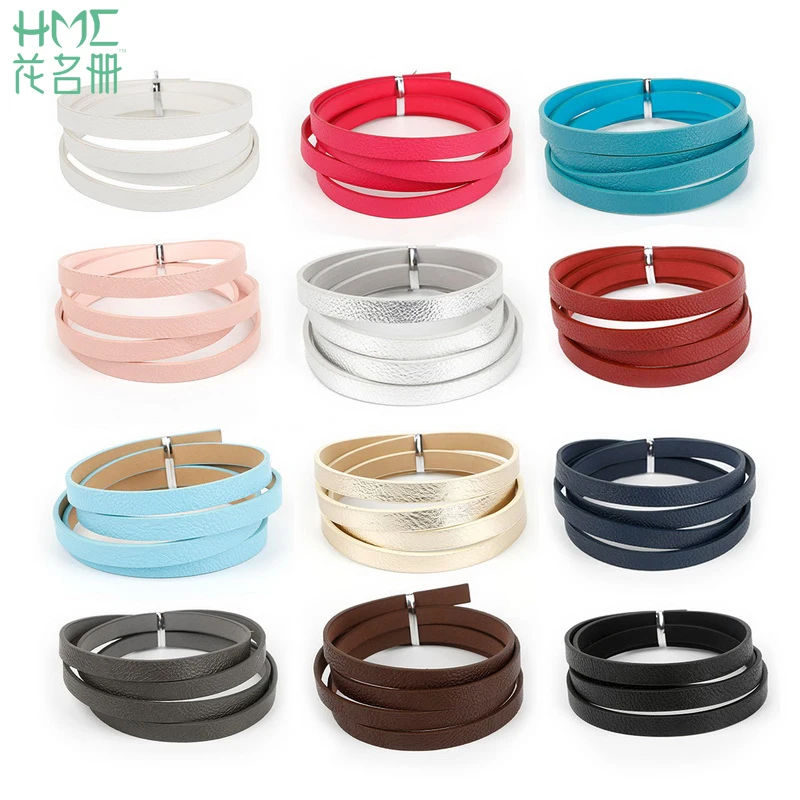 

1 Meter 10x2mm Flat PU Leather Cord & Rope for DIY Choker Necklace Bracelet Jewelry Making Accessories