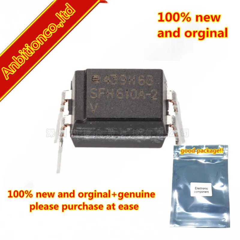 2 pcs SFH610A-4 Optocoupler High Reliability Phototransistor Output 5300V RMS 2 pcs SFH610A-4 Optocoupler High Reliability Phototransistor Output 5300V RMS