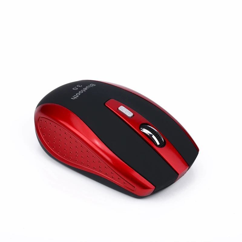 Портативная беспроводная смарт-мышь с bluetooth, 6 кнопок, 800-2400 dpi, игровая мышь для ПК, ноутбука/настольного компьютера, домашнего офиса, серебристого/красного цвета