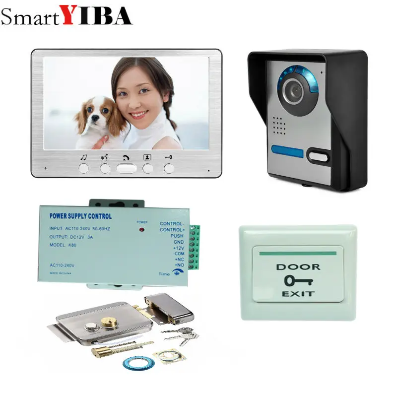 Проводной видеодомофон SmartYIBA 7 дюймовый аудиодомофон с TFT ЖК дисплеем домашний