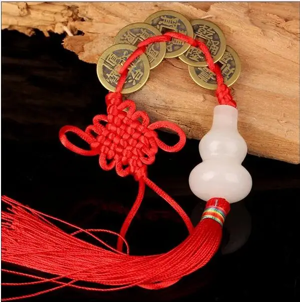 

Gourd Five Emperors Money Hanging Copper Money Safety Button