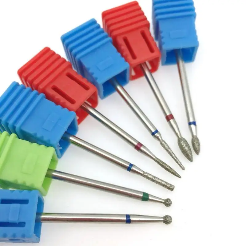 

7 Type Diamond Nail Drill Bits Rotary Burr Bit Pedicure Tools Electric Nail Manicure Machine Drill Accessories Nail Mills