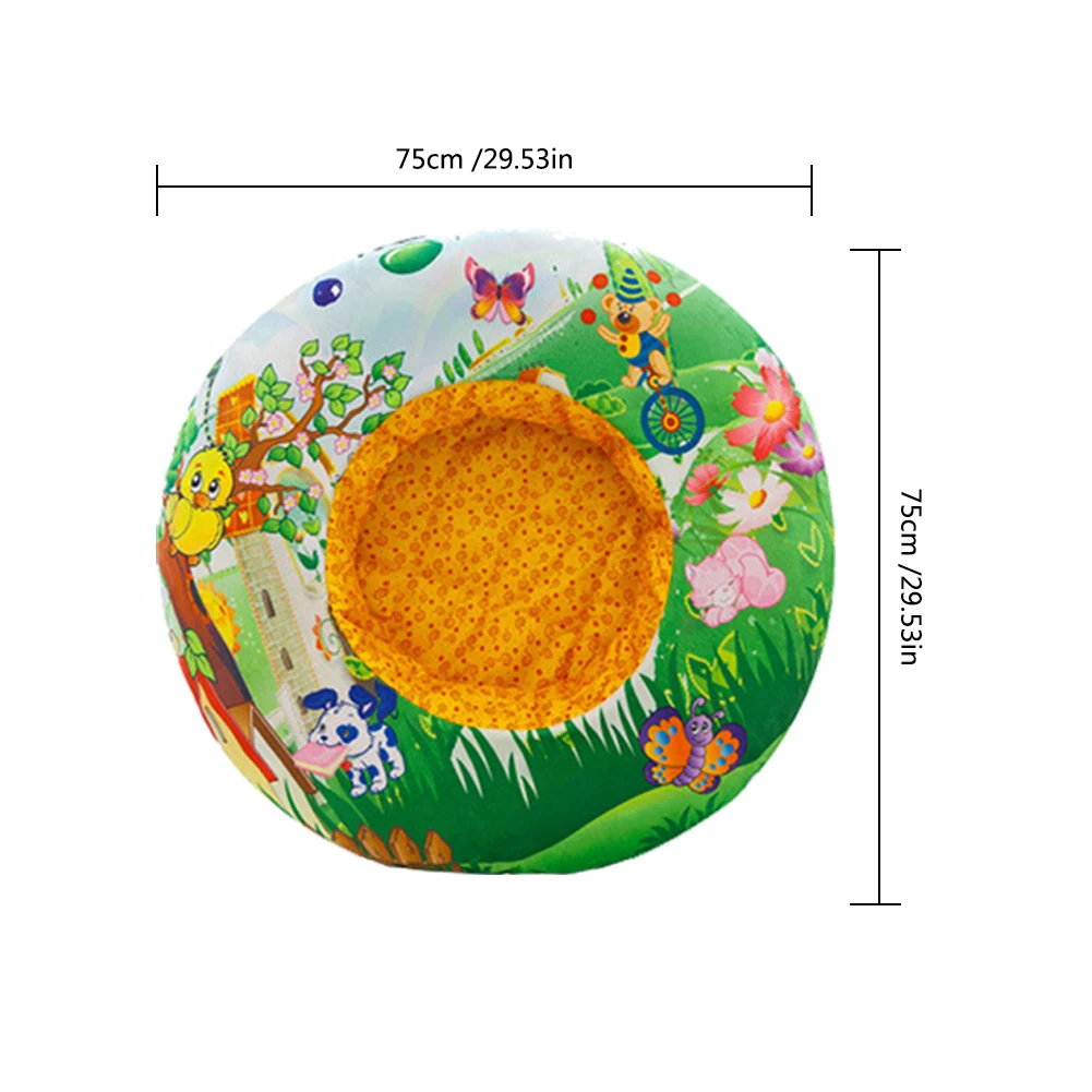 Мультфильм разноцветный плюш сидя учебное место Младенческая надувная кровать среднего размера кровать маленький диван безопасный