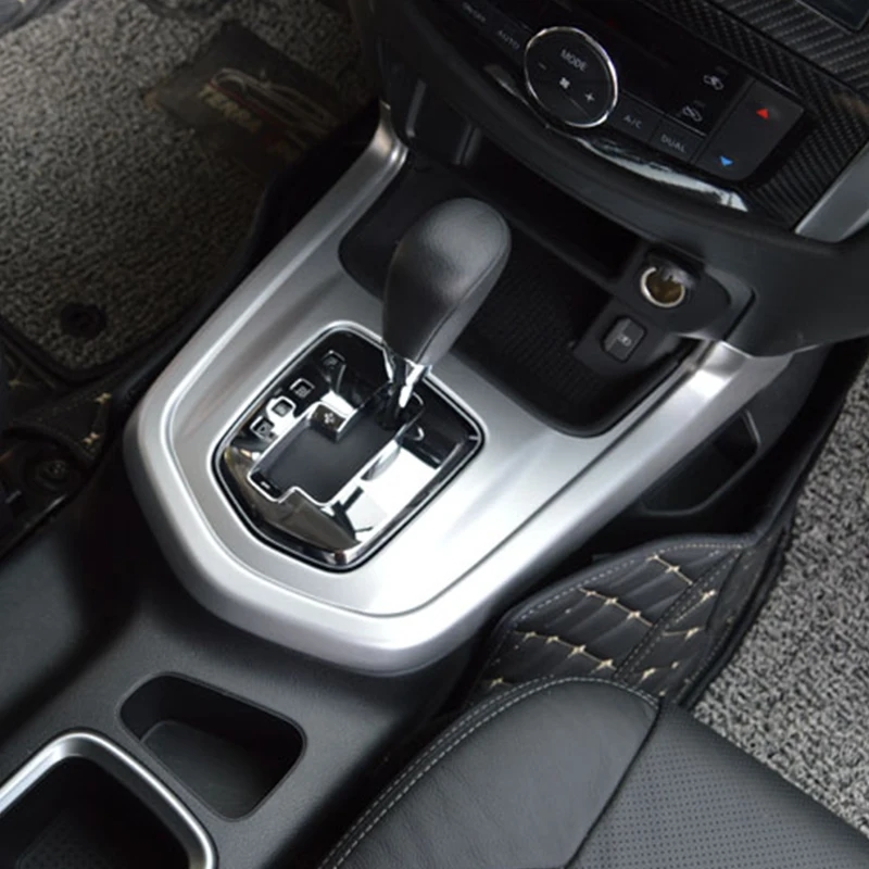 

For Nissan Navara NP300 2017 2018 2019 ABS Matte/Carbon Fibre Car Sticker Interior Gear Box Decorative Frame Accessories 1pcs