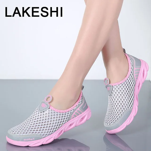 

2019 Summer Casual Shoes Woman Flat Shoes Slip-On Platform Flats Female Shoes Breathable Loafers Women Shoes Zapatillas Mujer