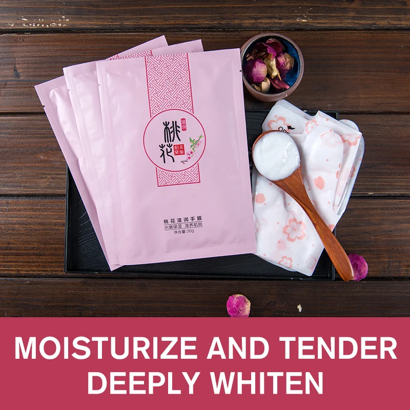 MEIKING Peach Blossom Nourishing Mask Hand Care Moisturizing Glove Whitening Skin Care Exfoliating Calluses Hand Film Hand Cream MEIKING Peach Blossom Nourishing Mask Hand Care Moisturizing Glove Whitening Skin Care Exfoliating Calluses Hand Film Hand Cream