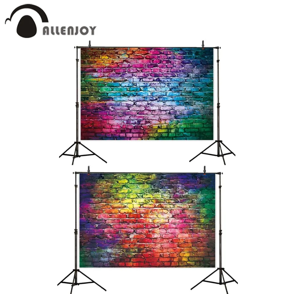 

Allenjoy brick wall backdrops photography colorful outdoor seamless photo background photocall boda photozone photophone vinyl