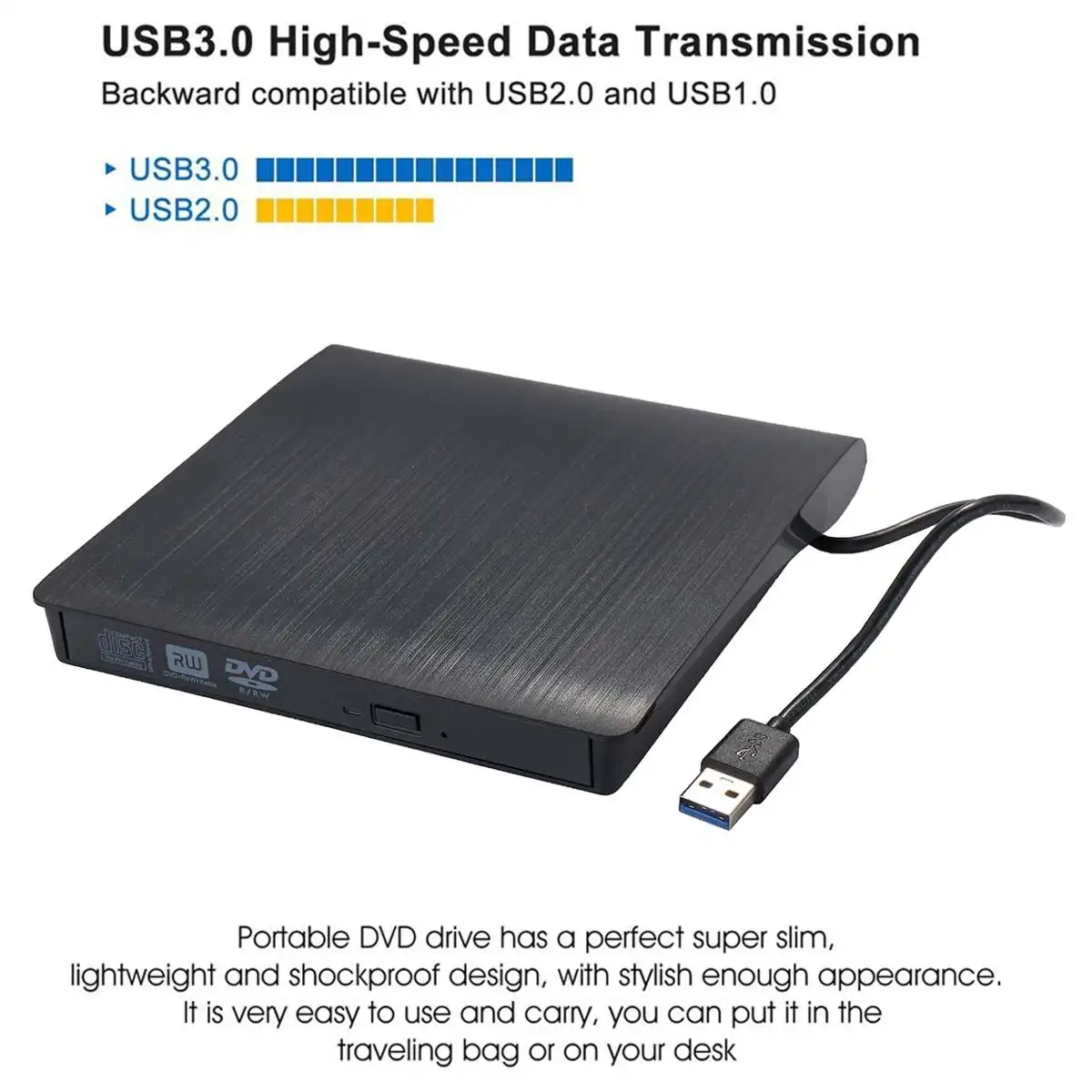 S SKYEE USB 3,0 тонкий внешний DVD-RW CD Привод записи горелки ридер плеер оптические диски для ПК ноутбука