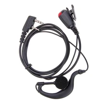 2Pin G-Shape Earpiece Headset with Mic for Two Way Radio Security Walkie Talkie for Kenwood KPG/TH/TK for BAOFENG for HYT