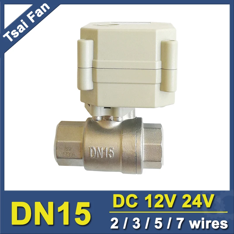 

Hot Sales TF15-S2-C 2/3/5/7 Wires DN15 Motorized Ball Valve BSP/NPT 1/2'' SS304 Electric Ball Valve For Water Automatic Control