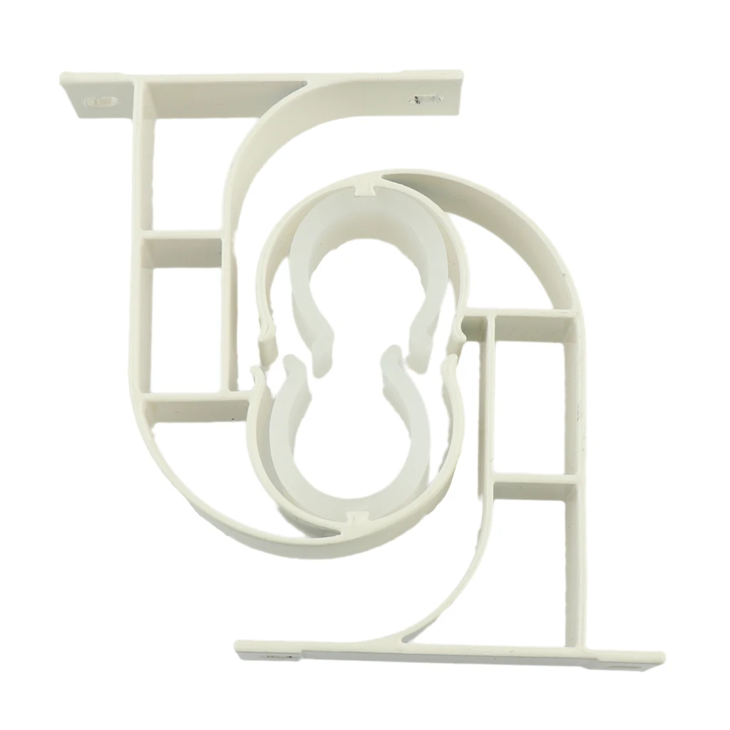 2pcs Aluminium Alloy Drapery Rod Support Bracket Curtain Pole Holder Wall Mounted Brackets Accessories
