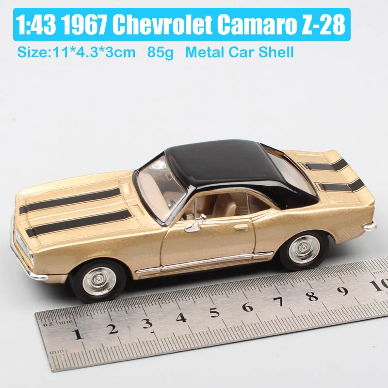 1/43 Масштаб Мини Винтаж 1967 Chevrolet Camaro Z28 Chevy гоночный автомобиль мышцы литья под давлением и автомобили-модельная игрушка миниатюрный коллектор - Цвет: 1967 Camaro Z-28