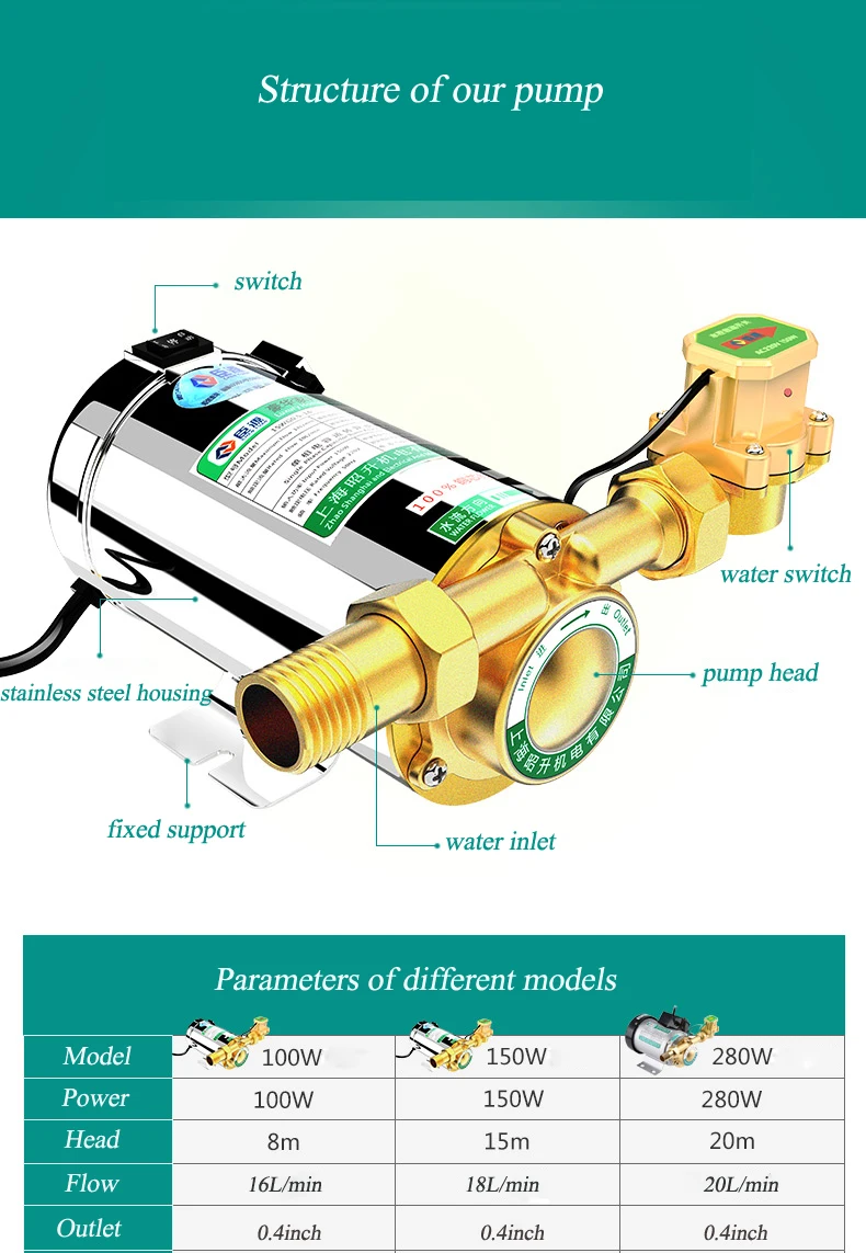 hot water pressure booster pump