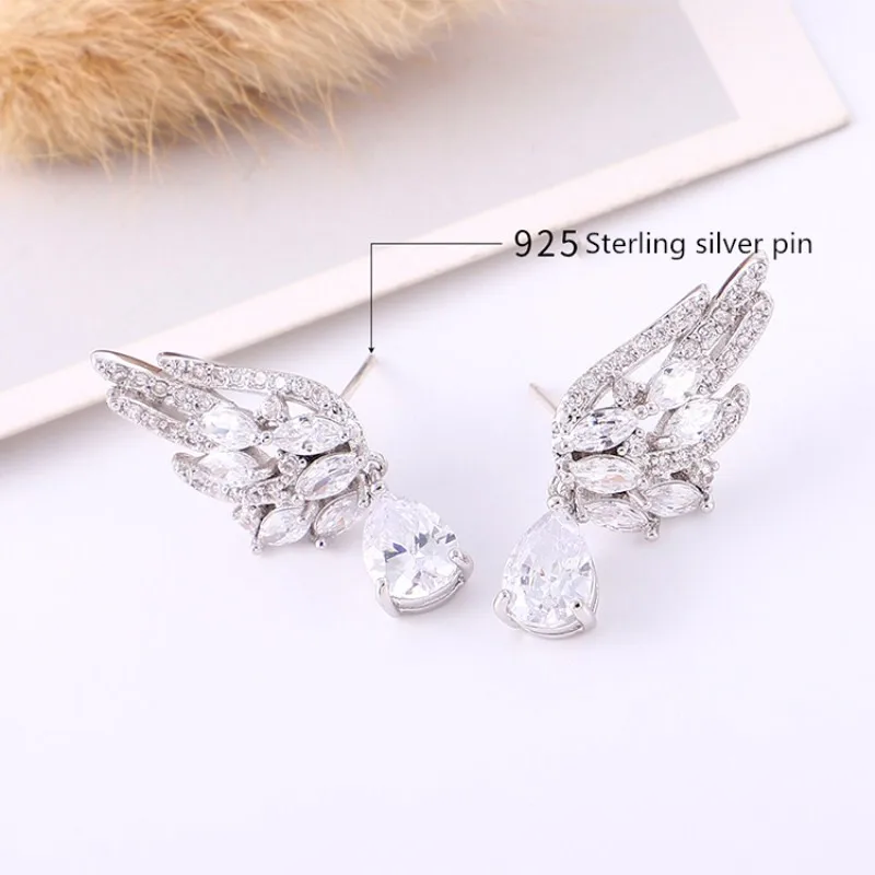 Ms Betti 925 sterling silver angel wing earring with AAA Zircon for 2019 fashion women04