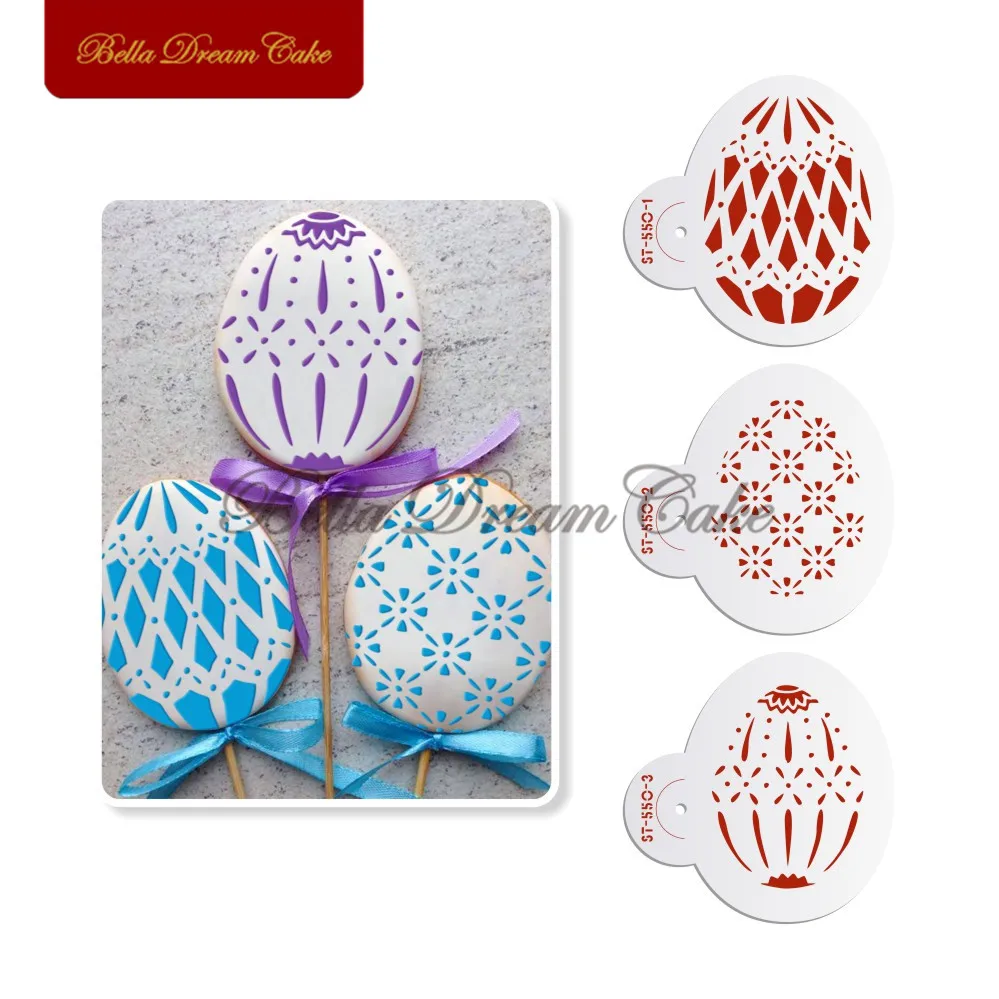

Easter Egg Cookie Stencils Cake And Cupcake Decorating Mold Plastic Mould Bakware Cake Decorating Tool