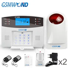 Smart APP меню lcd беспроводной 433 МГц SMS GSM двойной сетевой комплект для автоматизации дома детектор безопасности охранной сигнализации