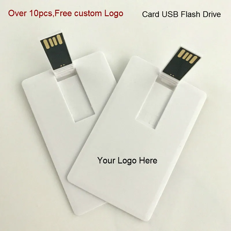 memory drive 10pcs Free Custom Logo Card Usb Flash Drive 4GB 8GB16GB 32Gb 64GB Pendrive Card Customized Pen Drive Wedding Gift Business Card bluetooth pen drive