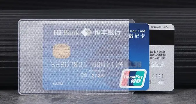 Высокое качество ПВХ ID держатель для кредитных карт Прозрачный чехол для карт - Цвет: white